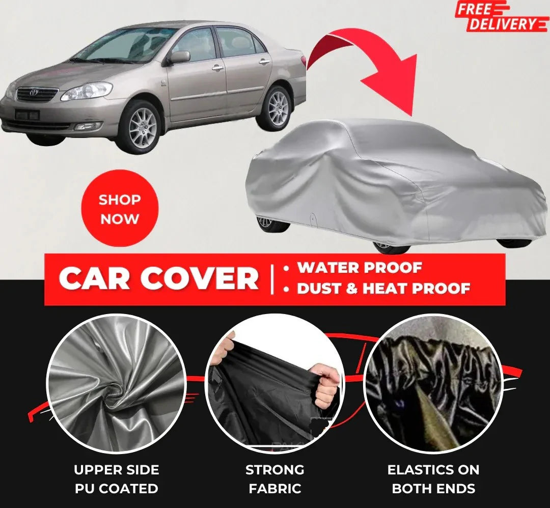 Toyota Corolla 2019-2025 Car Top Cover - Waterproof & Dustproof Silver Spray Coated + Free Bag (Car-06)