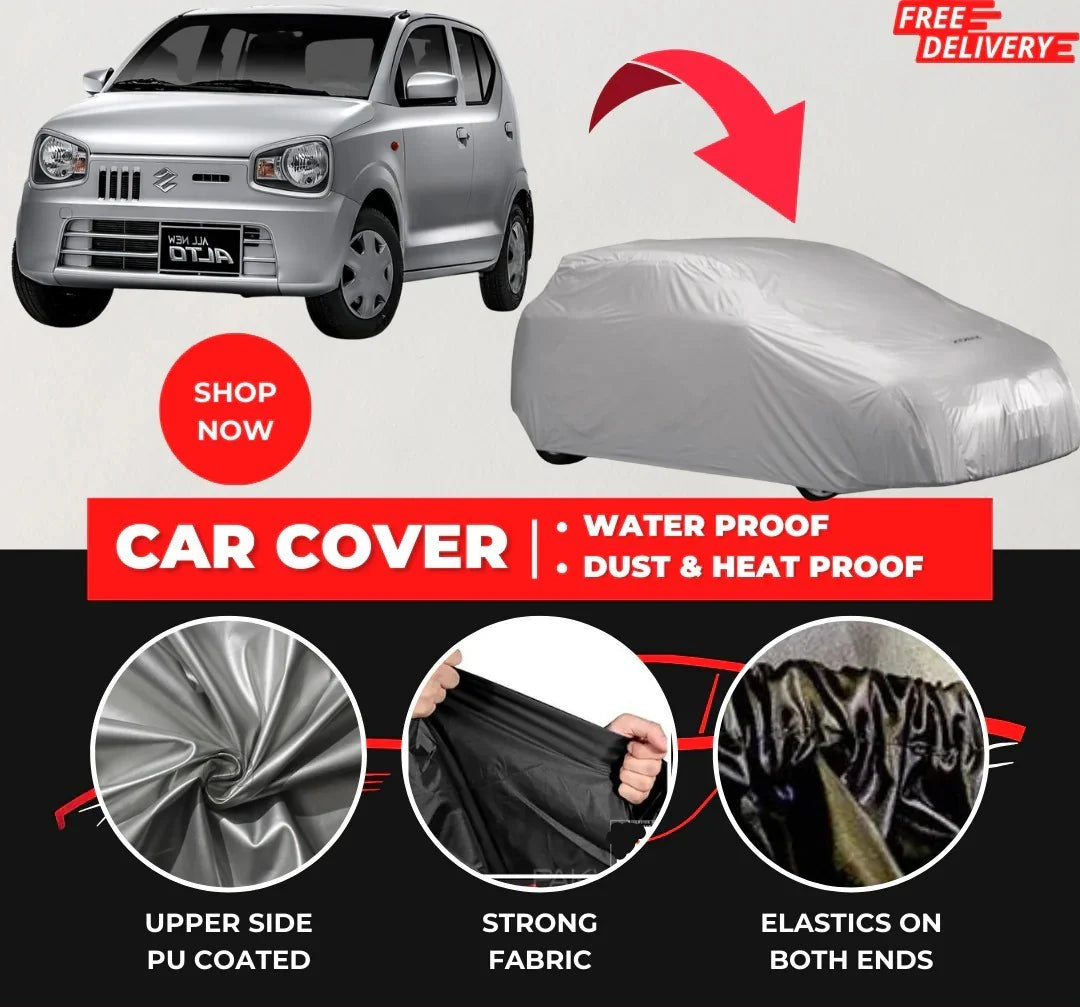 Suzuki Alto 2019-2023 Car Top Cover - Waterproof & Dustproof Silver Spray Coated + Free Bag (Car-04)