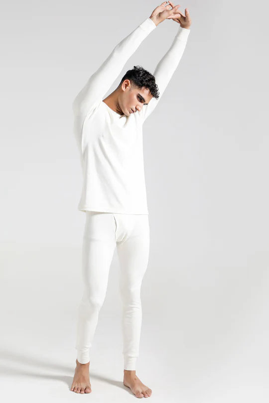 Men's Full-Body Thermal Warmer Wool (FULL SUIT)- White