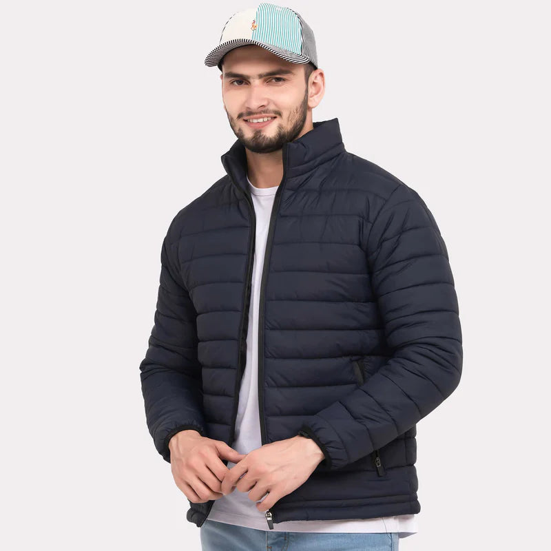 Stand Collar Puffer Jacket -