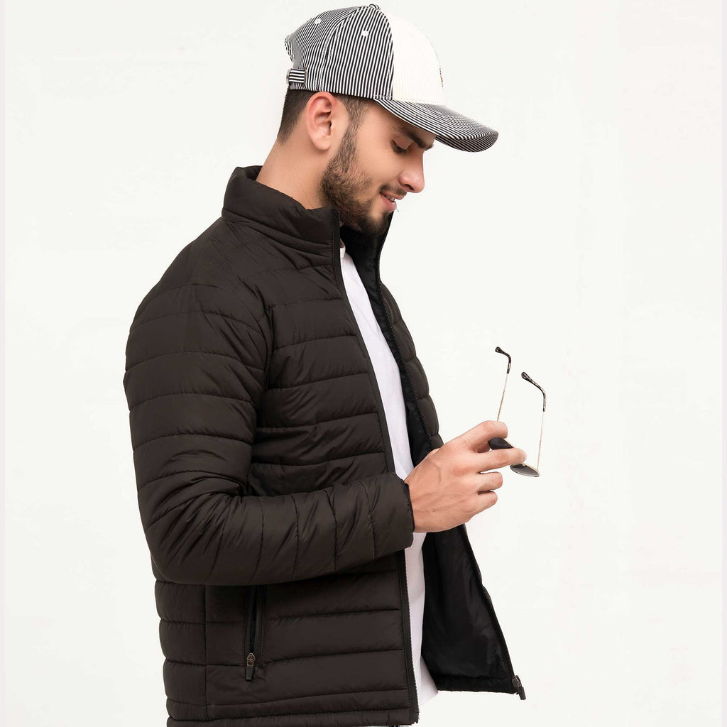 Stand Collar Puffer Jacket -