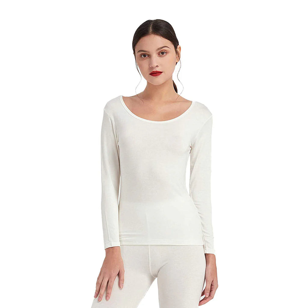 Women's Thermal Warmer Wool (TROUSER) - WHITE