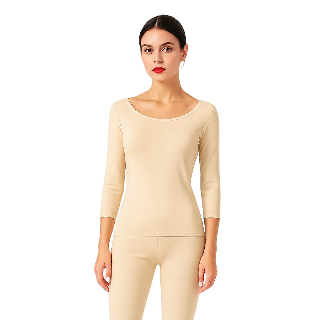 Women's Thermal Warmer Wool (TROUSER) - BEIGE