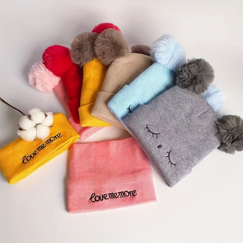 KIDS EYEBROW WOOL CAP ( YELLOW ) #153