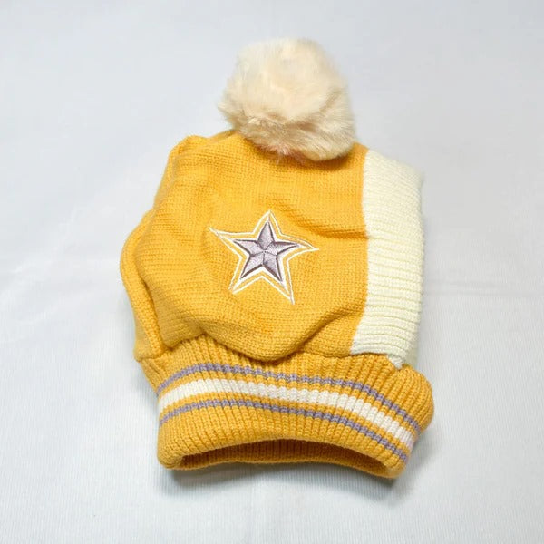 KIDS STAR WOOL CAP ( YELLOW ) #155