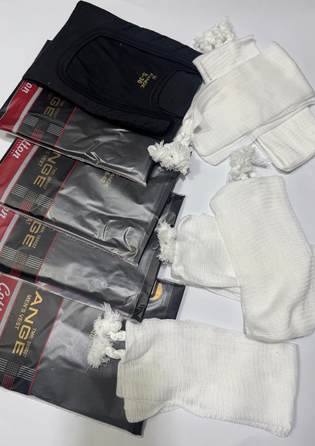 5 Sleeveles Vest (BLACK) + 5 Narrey (Drawstring)