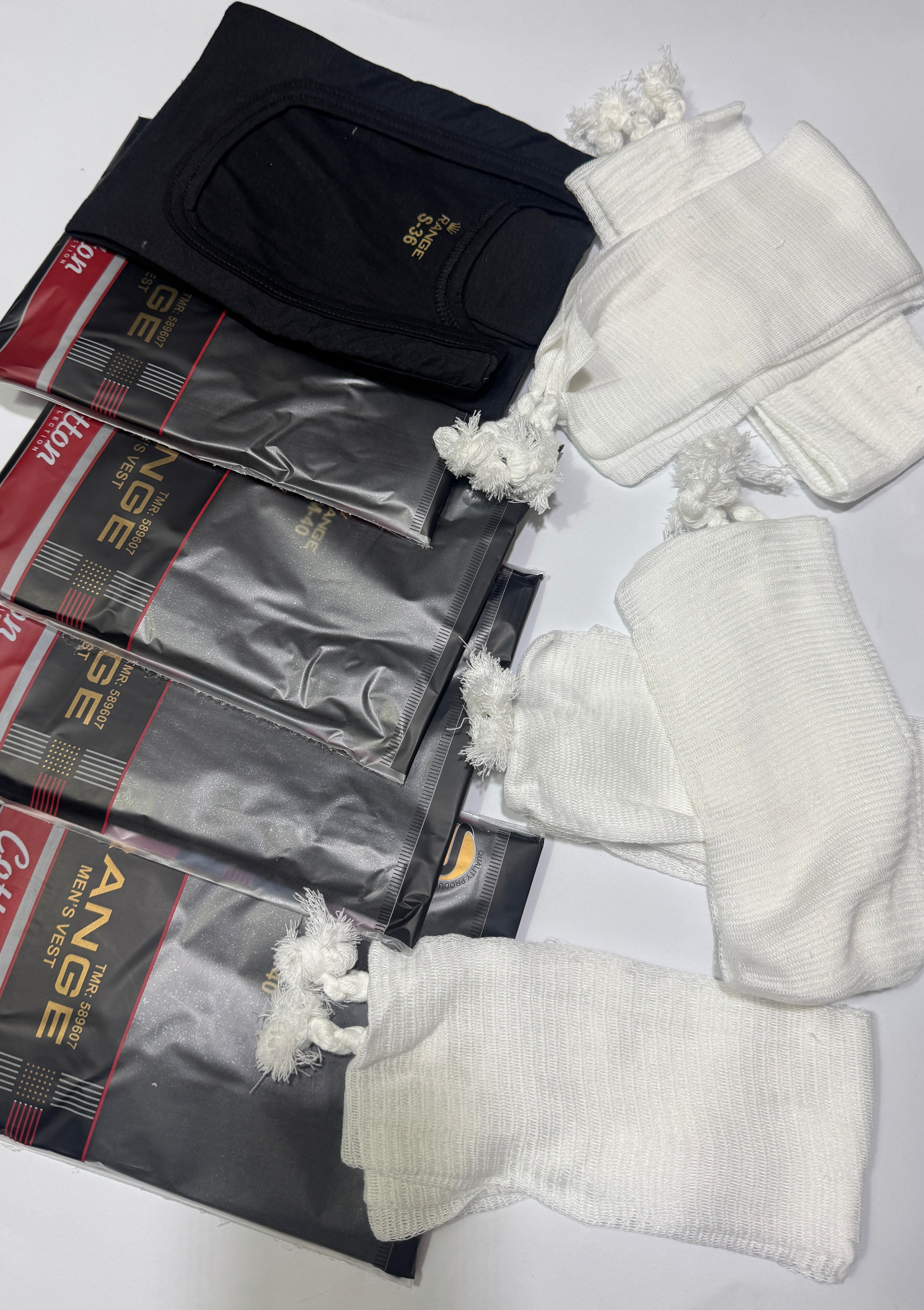 5 Sleeveles Vest (BLACK) + 5 Narrey (Drawstring)