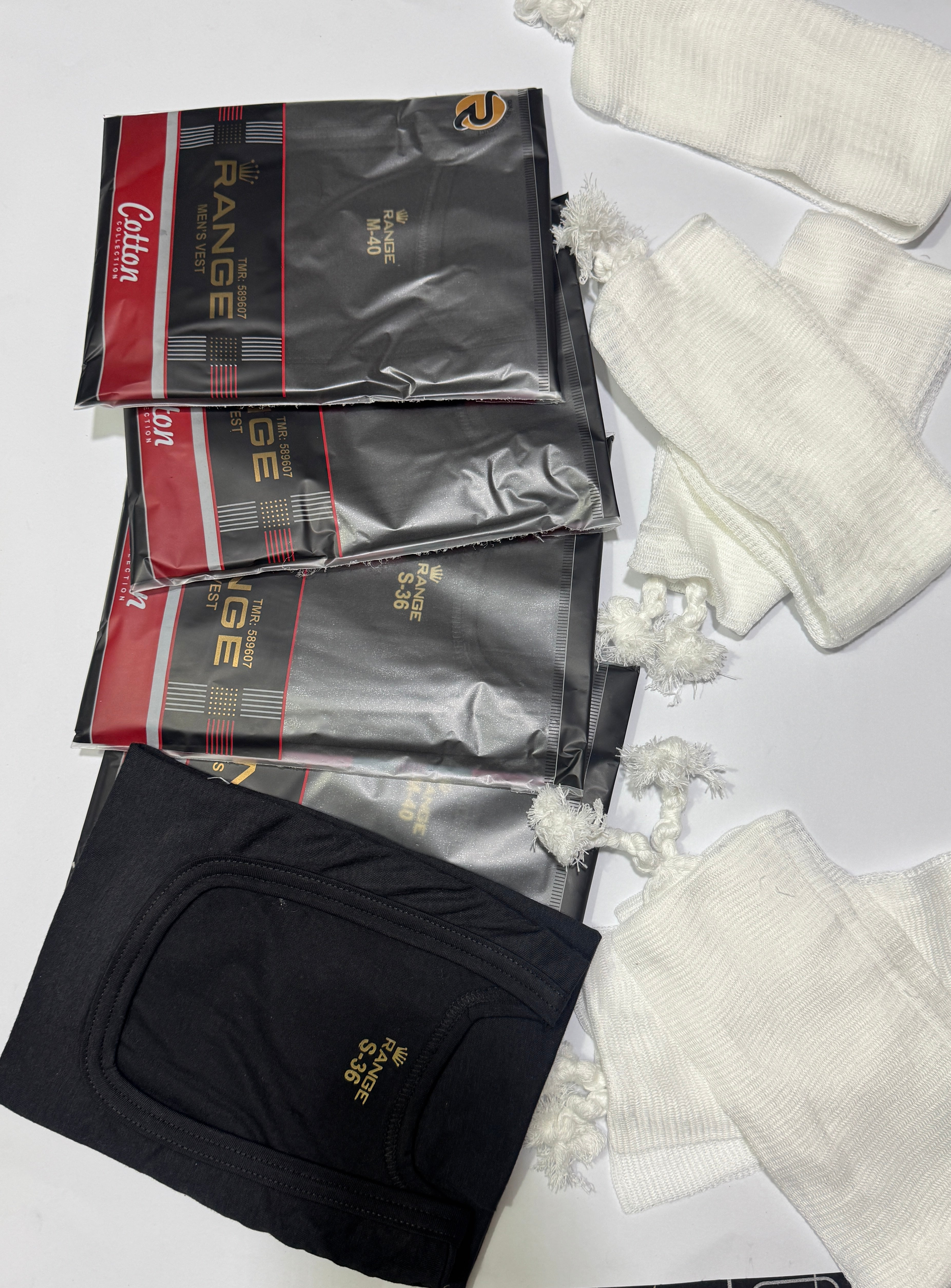 5 Sleeveles Vest (BLACK) + 5 Narrey (Drawstring)