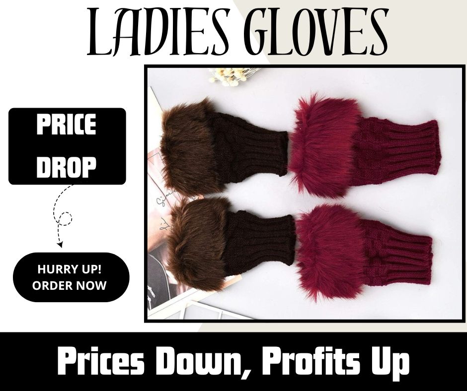 Ladies Wool Gloves (Brown) #152