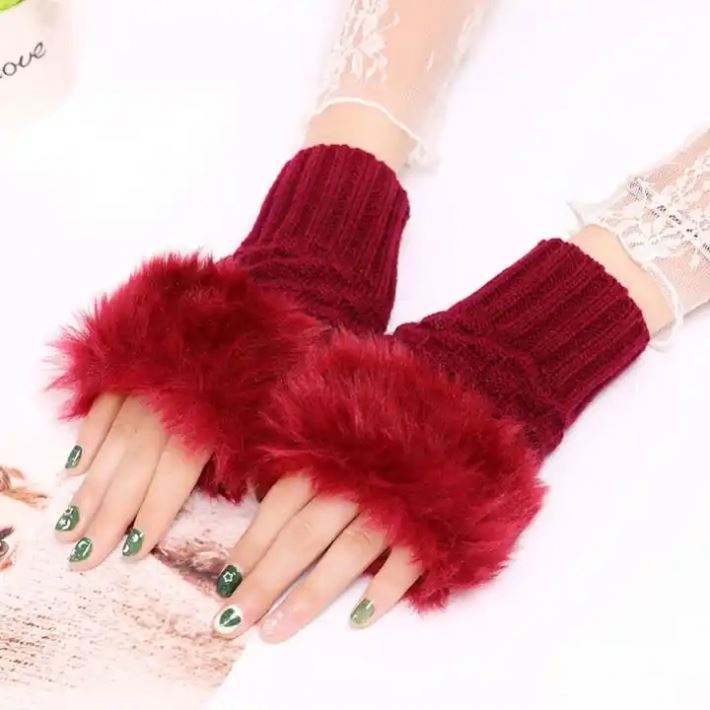 Ladies Wool Gloves (Maroon) #152