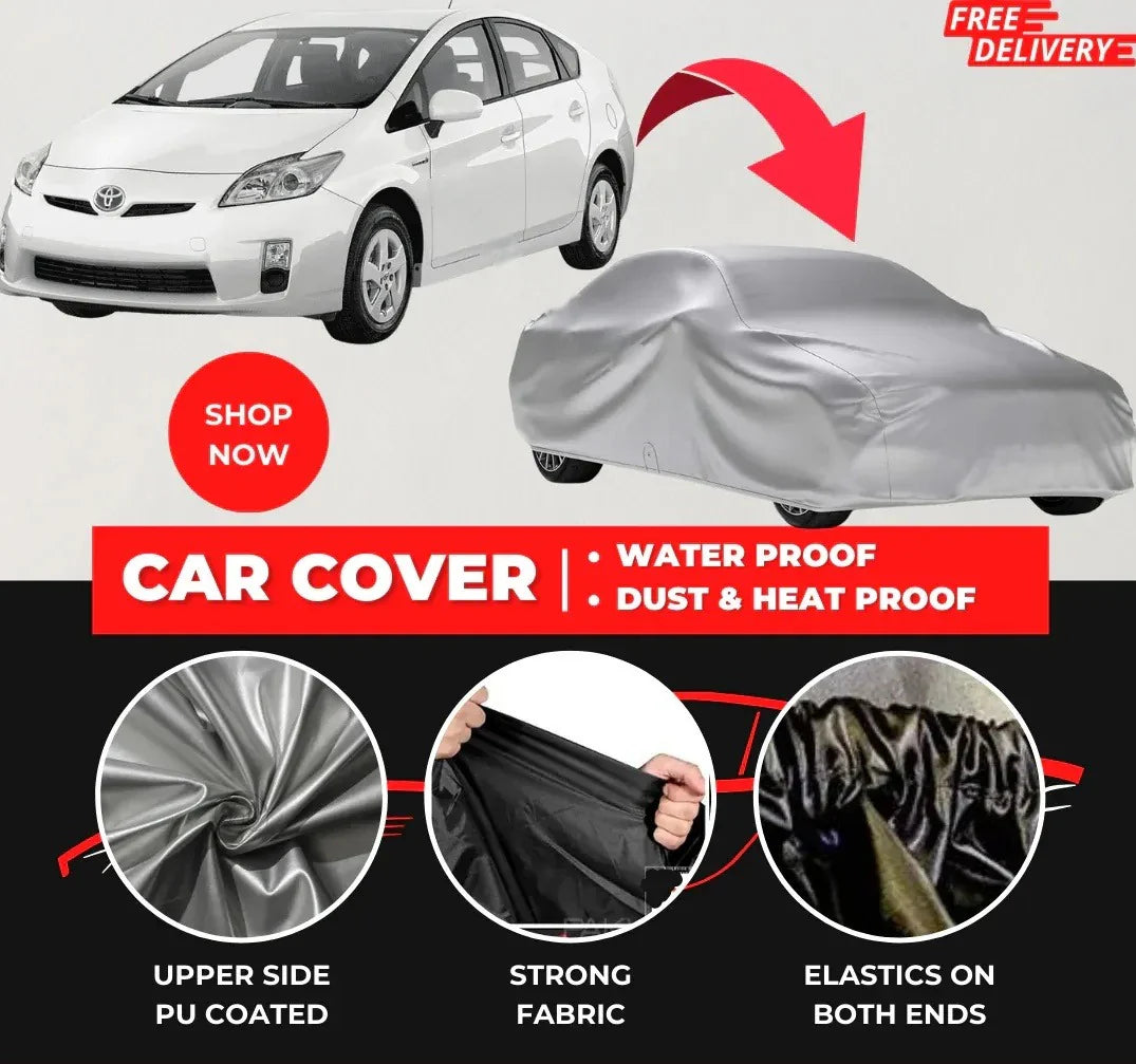 Toyota Prius 2015-2023 Car Top Cover - Waterproof & Dustproof Silver Spray Coated + Free Bag (Car-06)