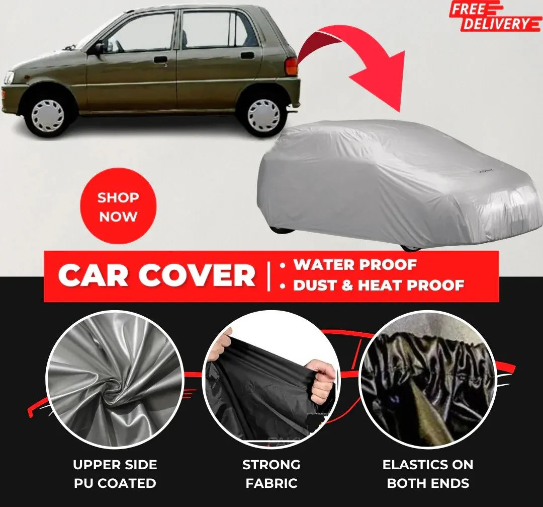 -30% Daihatsu Cuore 2000-2012 Car Top Cover - Waterproof & Dustproof Silver Spray Coated + Free Bag (Car-04)